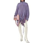 Aszimmetrikus Női Lezser Viszkóz Lila Diesel Hosszu ujjú Féloldalas ruhák Plusz méretes 