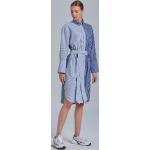 Aszimmetrikus Női Lezser Csíkos Kék Gant Nyári Midi Féloldalas ruhák Fenntartható forrásból Bio összetevőkből M-es 