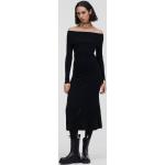 Fodros Női Elegáns Fekete Karl Lagerfeld Hosszu ujjú Testhezálló ruhák S-es 