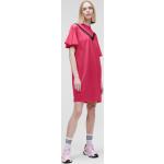 Fodros Női Klasszikus Feliratos Csipke Rózsaszín Karl Lagerfeld Rövid ujjú Dzsörzéruhák S-es 
