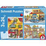 Schmidt Tűzoltóság 24   darabos  Puzzle-k 3 - 5 éves korig 