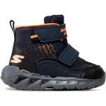 Fiú Sötétkék árnyalatú Skechers Téli cipők Fűzős kapoccsal akciósan 21-es méretben 