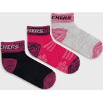 Elasztán Rózsaszín Skechers Gyerek zoknik 3 darab / csomag 