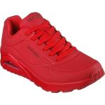 Férfi Elegáns Feliratos Bőr Piros Skechers Uno Őszi Sportos félcipők Fűzős kapoccsal 43-as méretben 