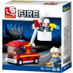 Sluban Fire – Kis emelõkosaras tűzoltóautó építõjáték készlet