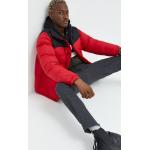 Férfi Nylon Piros Solid Béléses Steppelt kabátok - Vízálló - Lélegző M-es 