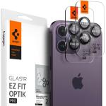 Spigen Glas.tR SLIM EZ Fit Optik Pro Apple iPhone 14 Pro Max / Pro Tempered kameravédõ fólia, fekete 2 db