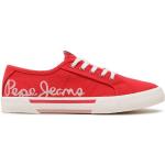 Női Piros Pepe Jeans Rövidszárú tornacipők 36-os méretben 