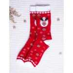 Női Elasztán Piros Pamut zoknik Karácsonyra 38-as 