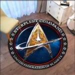 Star Trek Logo terület Kerek szõnyeg Dekoratív nappali szõnyeg ajtószõnyeg Fürdõszõnyeg Emléktárgy lakberendezési szõnyegek nappaliba