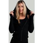 Női Sportos Nylon Fekete Kapucnis pulóverek akciósan L-es 