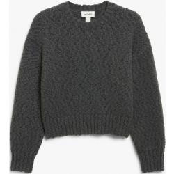 Structured knit sweater - Grey