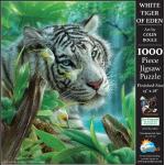 Fehér 1000 darabos  Tigris motívumos Puzzle-k Fenntartható forrásból 12 éves kor felett 