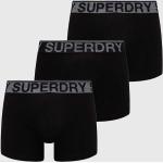 Férfi Elasztán Fekete SUPERDRY Boxerek 3 darab / csomag S-es 