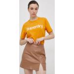 Női Lezser Feliratos Narancssárga SUPERDRY Kereknyakú Feliratos pólók XS-es 