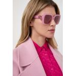 Designer Női Műanyag Rózsaszín Swarovski Szögletes napszemüvegek Egy méretű 