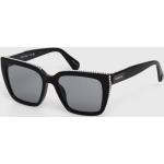 Designer Női Fekete Swarovski Cat-eye napszemüvegek Egy méretű 