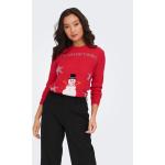 Női Piros ONLY Sweater-ek Karácsonyra akciósan L-es 
