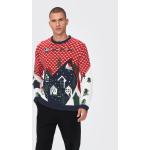Férfi Piros Only & Sons Sweater-ek Karácsonyra akciósan S-es 