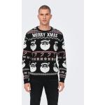 Férfi Fekete Only & Sons Sweater-ek Karácsonyra akciósan S-es 