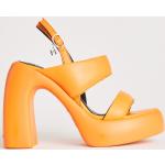 Női Elegáns Bőr Narancssárga Karl Lagerfeld Platform szandálok 38-as méretben 