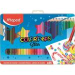 Színes ceruza készlet, háromszögletű, fém doboz, MAPED Color'Peps Star, 48 különbözõ szín (IMA832058)