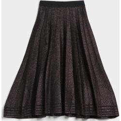 Szoknya Karl Lagerfeld Lurex Knit Pleated Skirt