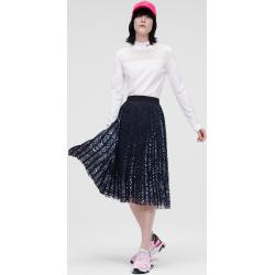 Szoknya Karl Lagerfeld Zebra Printed Pleated Skirt