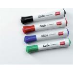 Tábla- és flipchart marker, 3 mm, kúpos, NOBO Glide, 4 különbözõ szín (VN2096)