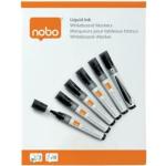 Táblamarker, folyékonytintás, kúpos, 1-3 mm, NOBO, fekete (VN5377)