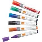 Táblamarker készlet, 1-3 mm, folyékonytintás, NOBO, 6 különbözõ szín (VN1419)