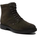 Csizma Tommy Hilfiger Elevated Rounded Suede Lace Boot FM0FM04185 Olive MR9