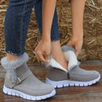 Női Sportos Szőrme Szürke Téli Téli cipők 