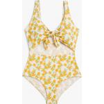 Tie cut-out swimsuit - Yellow