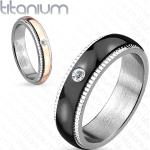 Fényes Ezüst Ekszer eshop Titánium gyűrűk 46 