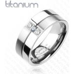Fényes Ezüst Ekszer eshop Titánium gyűrűk 67 