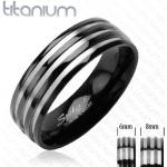 Fényes Ezüst Ekszer eshop Titánium gyűrűk 49 