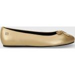 Női Bőr Arany Tommy Hilfiger Essentials Balerina cipők 36-os méretben 