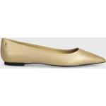 Női Lezser Gumi Arany Tommy Hilfiger Balerina cipők - Hegyes orral 36-os méretben 