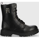 Gyerek Lezser Gumi Fekete Tommy Hilfiger Téli cipők Fenntartható forrásból Cipzáros kapoccsal 31-es méretben 