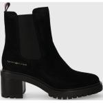 Női Lezser Fekete Tommy Hilfiger Essentials Őszi Magasszárú cipők - 5-7 cm-es sarokkal Szarvasbőr akciósan 41-es méretben 