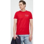 Férfi Feliratos Piros Tommy Hilfiger Feliratos pólók Fenntartható forrásból S-es 