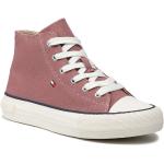 Lány Rózsaszín Tommy Hilfiger Magasszárú tornacipők Fűzős kapoccsal akciósan 38-as méretben 