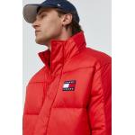 Férfi Poliészter Piros Hilfiger Denim Béléses Steppelt kabátok Fenntartható forrásból XL-es 