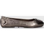 Designer Női Lezser Gumi Ezüst Tory Burch Balerina cipők 36-os méretben 