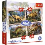 Papír Trefl Dinoszauroszok Puzzle-k 3 - 5 éves korig 