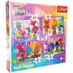 Trefl 4 az 1-ben puzzle (35,48,54,70 db-os) - Trollok (34622)