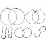 Fülbevalók // Urban Classics / Basic Hoop Earrings 6-Pack silver