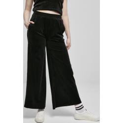 Urban Classics / Ladies High Waist Straight Velvet Sweatpants black