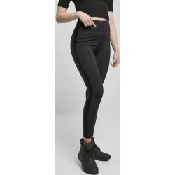 Urban Classics / Ladies Highwaist Shiny Stripe Leggings black/black
